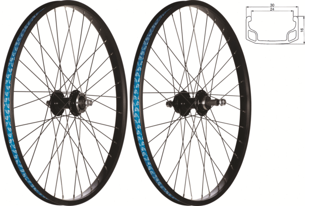 49°N 24-inch Rim & Disc Rear Image differs from actual product (front wheel sold separately)