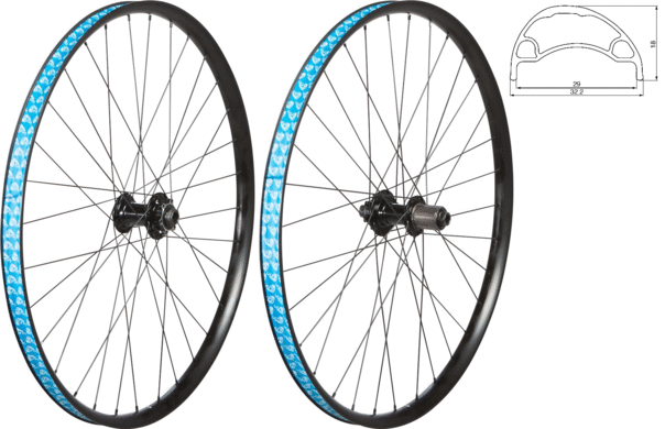 49°N MTB 27.5-inch Disc Brake 6-Bolt/TA Front Image differs from actual product (rear wheel sold separately)