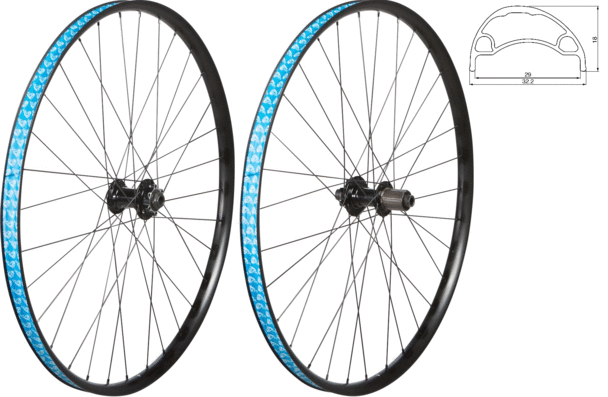 49°N MTB 29-inch Disc 6-Bolt/TA Rear Image differs from actual product (front wheel sold separately)