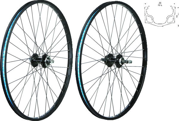 49°N MTB/Urban 26-inch Rim & Disc Rear Image differs from actual product (front wheel sold separately)