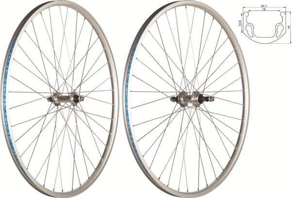 49°N Road 700c Freewheel/Nutted Rear Image differs from actual product (front wheel sold separately)