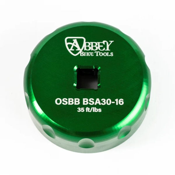 Abbey Bike Tools BSA30 16 Notch Single Sided Bottom Bracket Socket Cup Tool Color: Green/Silver