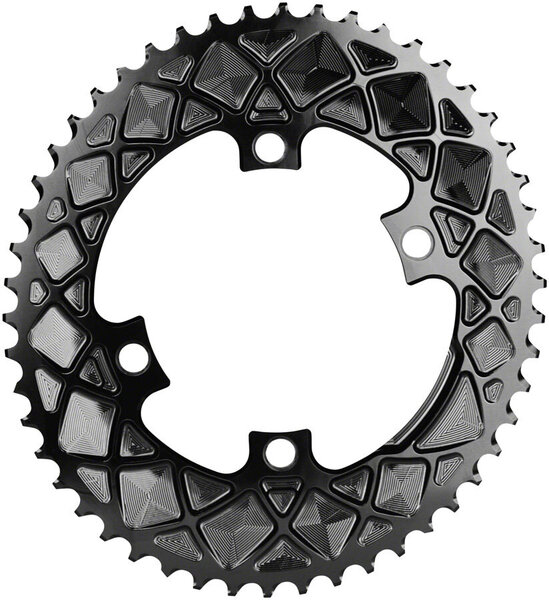 absoluteBLACK Premium Oval 110 BCD 4-Bolt Road Outer Chainring for Shimano 9000/6800/5800 Color: Black