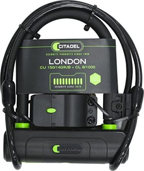 ABUS Citadel Key U-Lock (5.5-inch) + Cable Color: Black