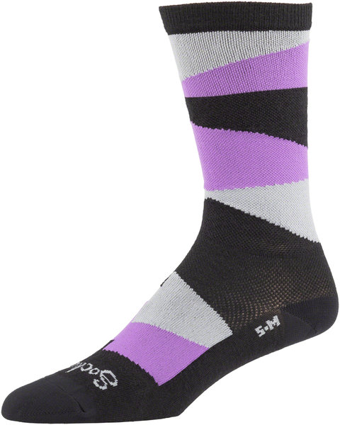 All-City Full Block Socks Color: Black/Purple/Gray