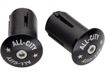 All-City Lock-On Bar Plugs Color: Black