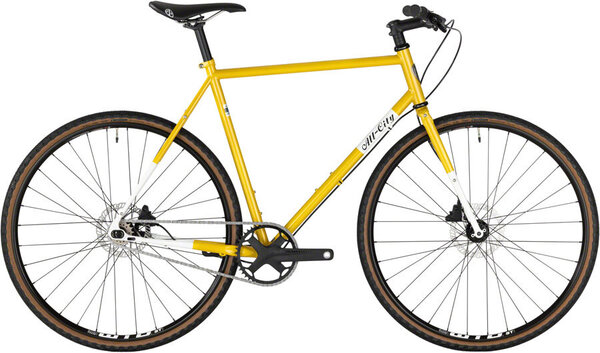 All-City Super Professional Flat Bar Single Speed Bike Color: Lemon Dab