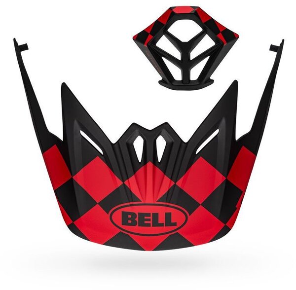 Bell Full-9 Visor + Mouthpiece Kit Color: Fasthouse Checkers Matte Red/Black