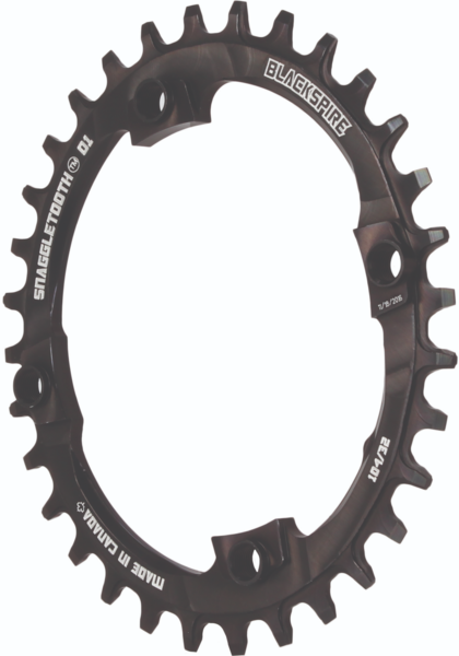 Blackspire Snaggletooth 104 BCD Oval NW Chainring Color: Black