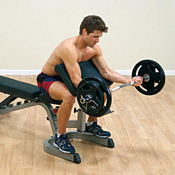 Body-Solid Preacher Curl Attachment