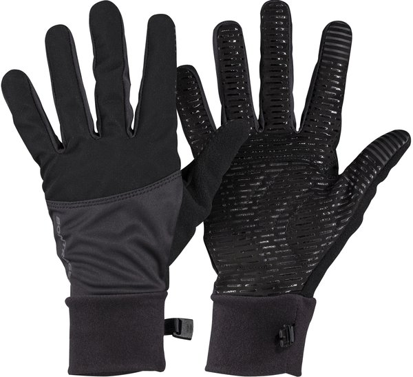 Alpine Saddle Premium Cycling Gloves - Wind & Water Resistant, Touchscreen (Black)