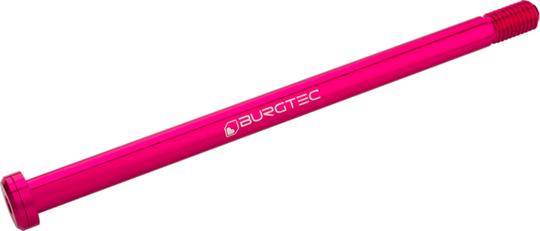 Burgtec Rear Axle 198.5mm x 12mm x 1.75 Pitch (Trek) Color: Toxic Barbie Pink
