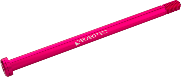 thumbnail image 2 of Burgtec Santa Cruz M12x1.0 Race Red Rear Axle 12x168.5mm 2 of 11