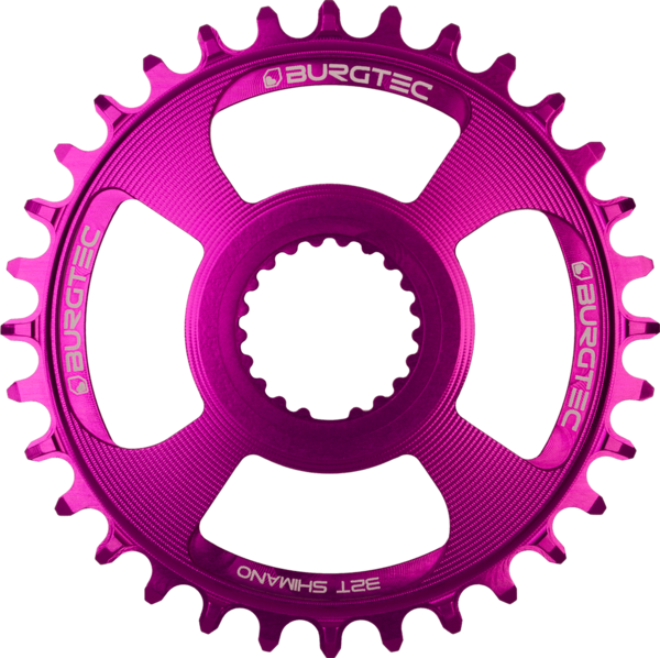 Burgtec ThickThin Chainring Shimano Direct Mount Color: Purple Rain