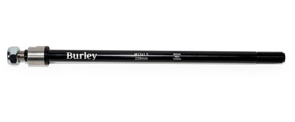Burley Thru Axle 12mm Color | Size | Thread Pitch: Black | 229mm x 12mm | 12 x 1.5mm