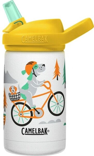 CamelBak eddy+ Kids 12oz Insulated Stainless Steel Bottle Color: Biking Dogs