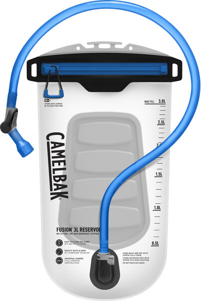CamelBak Fusion 3L Reservoir with Tru Zip Waterproof Zipper Color: Clear