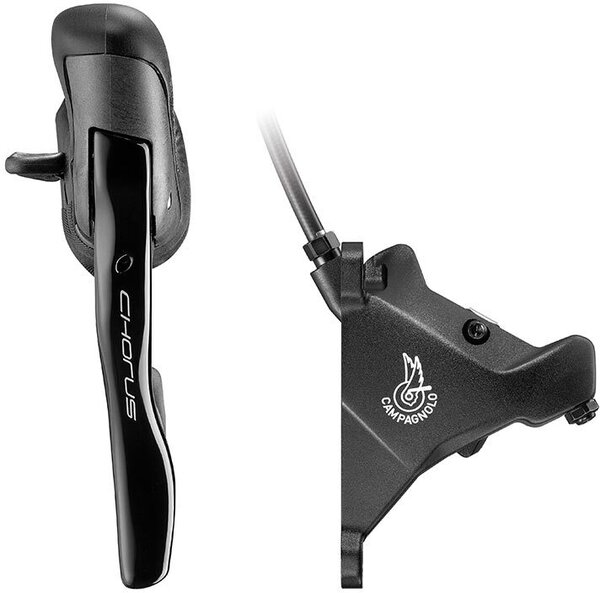 Campagnolo Chorus 12-Speed Ergopower Hydraulic Brake/Shift Lever w/Flat Mount Caliper Color | Front/Rear | Left/Right | Size | Speeds: Black | Front | Left | 160mm | 12-speed