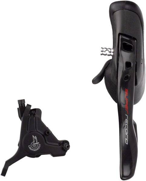 Campagnolo Super Record EPS 12-Speed Shift/Brake Lever with 160mm Flat Mount Caliper Color | Front/Rear | Left/Right | Speeds: Black | Front | Left | 2-speed