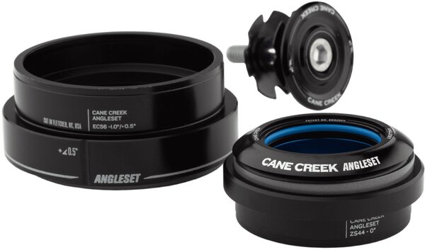 Cane Creek AngleSet ZeroStack/External Cup Headset Kit Steerer Diameter: 1-1/8 – 1.5-inch tapered