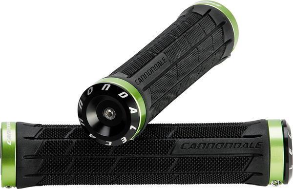 Cannondale D3 Grips Color: Black w/ Green Rings