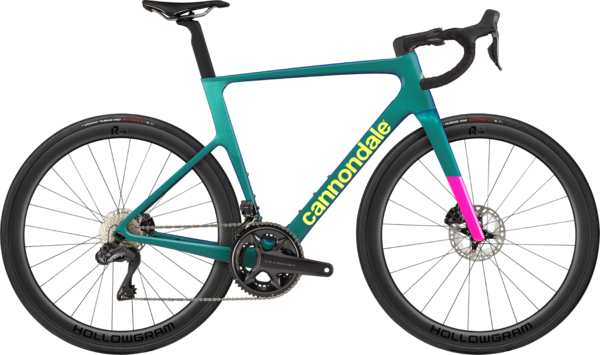 Cannondale SuperSix EVO 2 Color: Deep Teal w/ Orchid, Goldfinger, Turquoise 