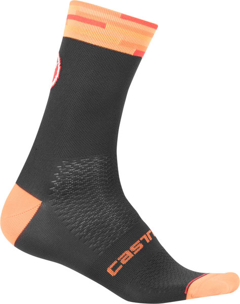 Castelli A Bloc 13 Sock Color: Black/Orange