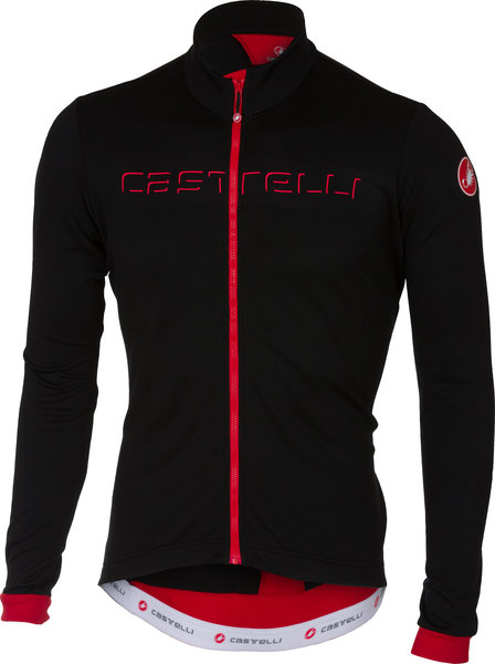 Castelli Fondo Jersey FZ Color: Black/Red