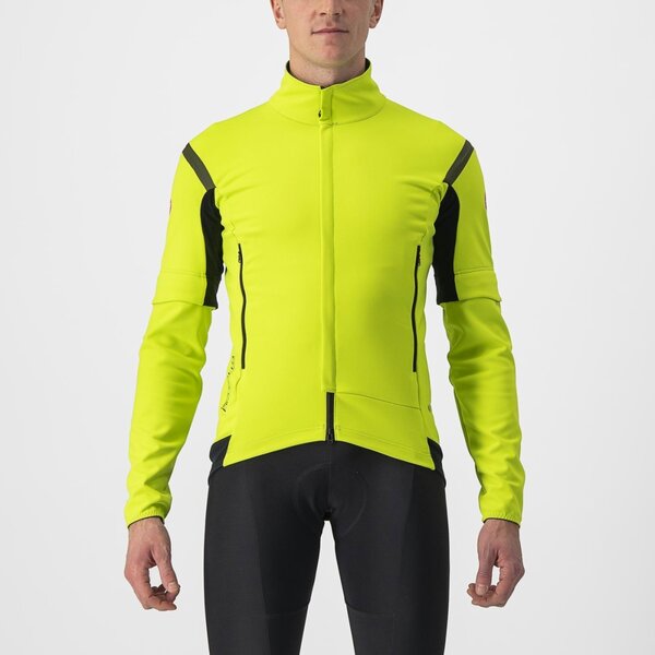 Castelli Perfetto RoS 2 Convertible Jacket Color: Electric Lime/Dark Gray