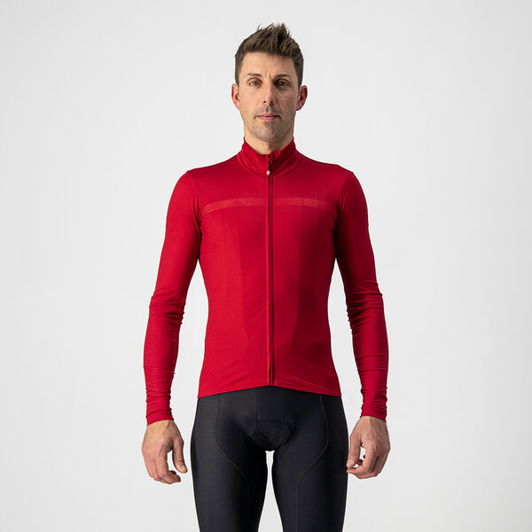 Castelli Men's Pro Thermal Mid Longsleeve Jersey Color: Pro Red