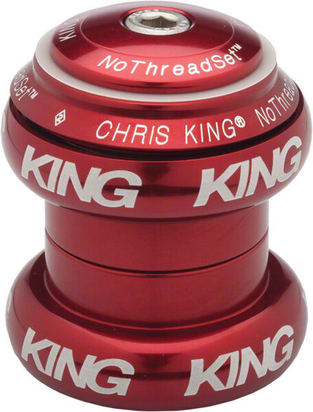 Chris King NoThreadSet Bold Headset Color | Steerer Diameter: Red | 1-1/8-inch straight