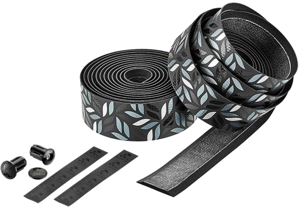 Nastro Manubrio Bici Ciclovation Pelle Touch, Colore Rainforest: Suolo (nero/grigio)
