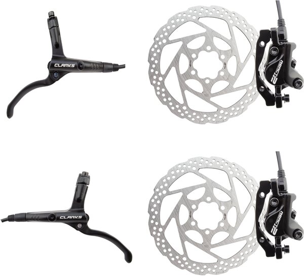Clarks React 2 160mm Front/Rear Hydraulic Disc Brake Kit Clarks React 2 160mm Front/Rear Hydraulic Disc Brake Kit