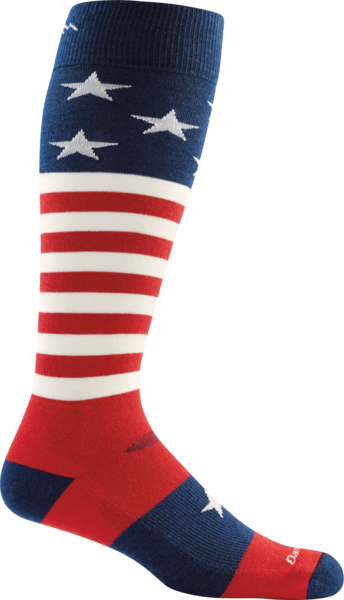 Darn Tough Captain Stripe Over-the-Calf Midweight Color: Stars and Stripes