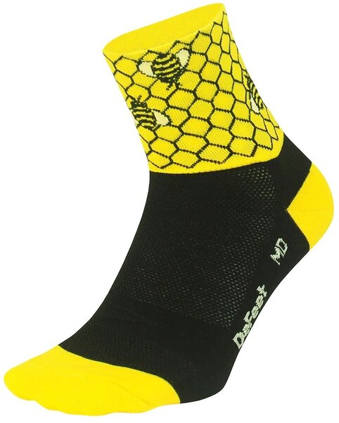 DeFeet Aireator 3-inch Bee Aware Color: Black w/Bright Gold