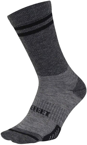 DeFeet Cyclismo Wool Blend 6-Inch Color: Gravel Grey/Black