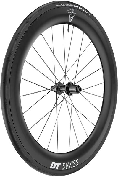 DT Swiss ARC 1400 Wide Dicut 65 Rear with Aero 111 Tire DT Swiss ARC 1400 Wide Dicut 65 Rear with Aero 111 Tire