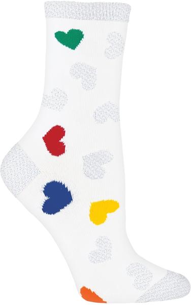 Electra Heartchya 5-inch Socks Color: White