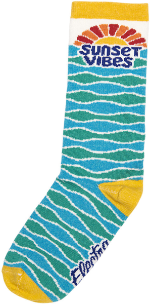 Electra Sunset Vibes Socks Color: Azure/Mint