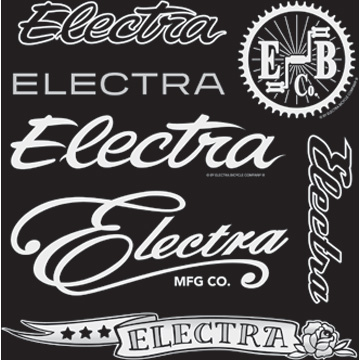 Frame Decor Sticker Bicycle Sticker Electra Straight Eight Sticker Set 