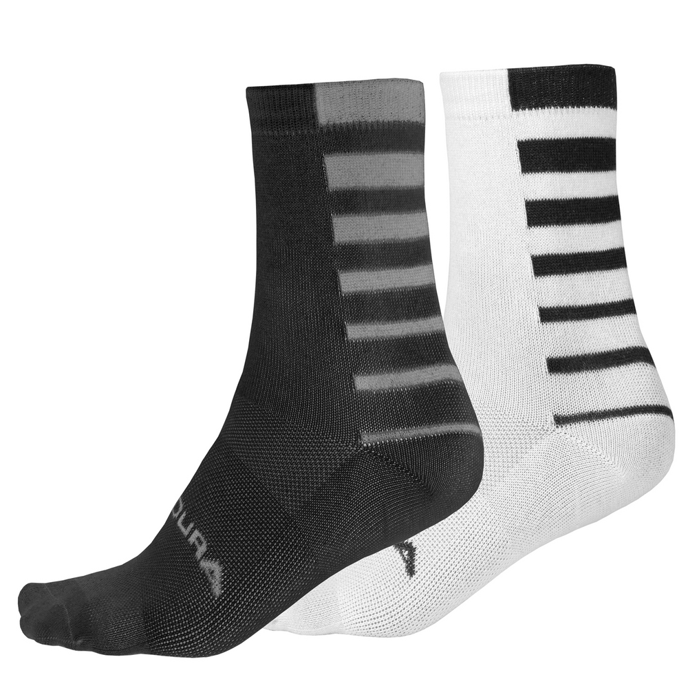 Endura Coolmax® Stripe Socks (Twin Pack) 