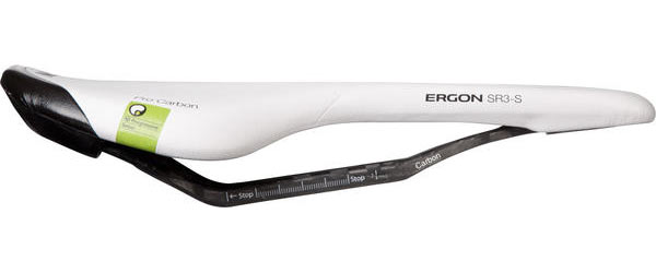 Ergon SR3 Pro Carbon Saddle Color: White