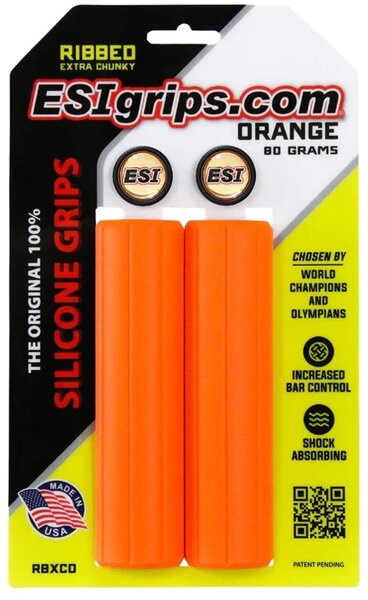 ESI Ribbed Extra Chunky Grips Color: Orange