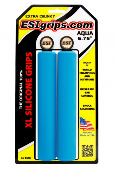 ESI XL 6.75" Extra Chunky Grips Color: Aqua