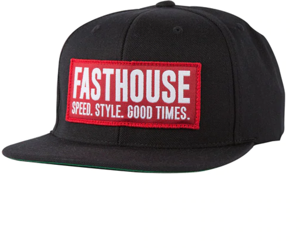Fasthouse Blockhouse Hat Color: Black/Red