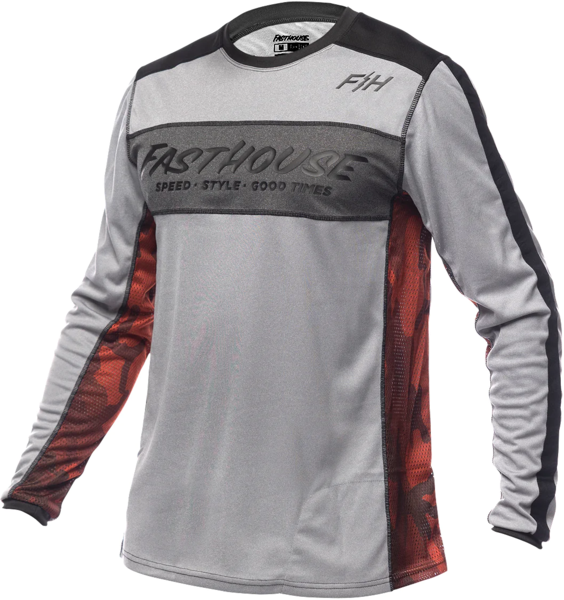 Fasthouse Classic Acadia LS Jersey Color: Heather Gray