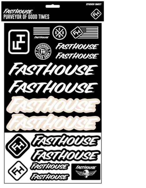 Fasthouse FH B&W Sticker Sheet