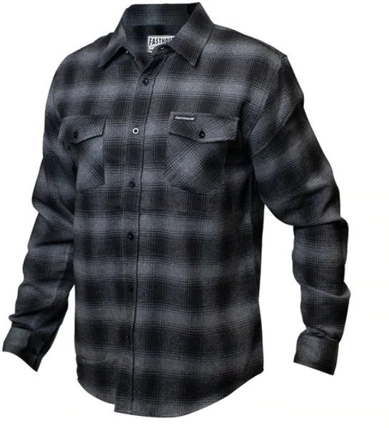 Fasthouse Saturday Night Special Flannel Color: Gray/Black