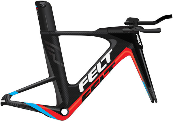 Felt Bicycles IA FRD Frameset Color: Matte Carbon (Charcoal/Fluoro Blue-Red Blue Fade)