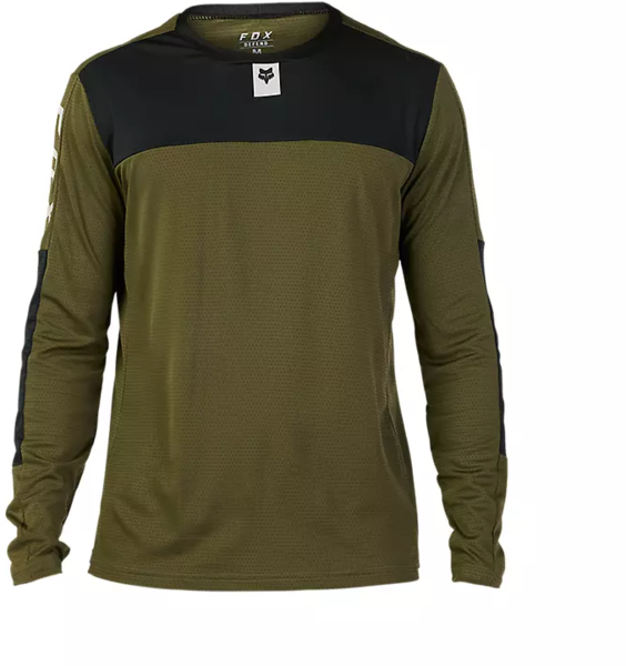 Fox Racing Defend Long Sleeve Jersey Foxhead Color: Olive Green